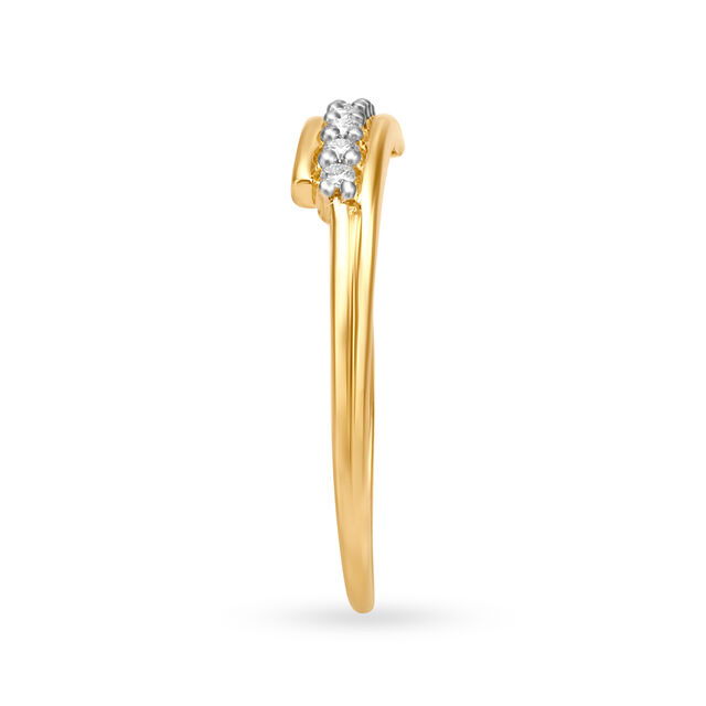 Ethereal 18 Karat Yellow Gold And Diamond Finger Ring,,hi-res image number null