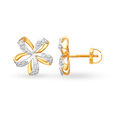 Blooming Floral Traditional Diamond Stud Earrings,,hi-res image number null