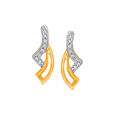 Glossy Eternity Diamond and Gold Stud Earrings,,hi-res image number null