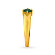 Classic 18 Karat Yellow Gold And Emerald Finger Ring,,hi-res image number null