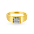 Classic 18 Karat Yellow Gold And Diamond Finger Ring,,hi-res image number null