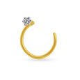 Precious Prong-Set Diamond Nose Pin image number null