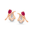 Fancy Paisley Hoop Earrings with Rubies,,hi-res image number null