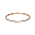 Striking Diamond Bangle in White and Rose Gold,,hi-res image number null