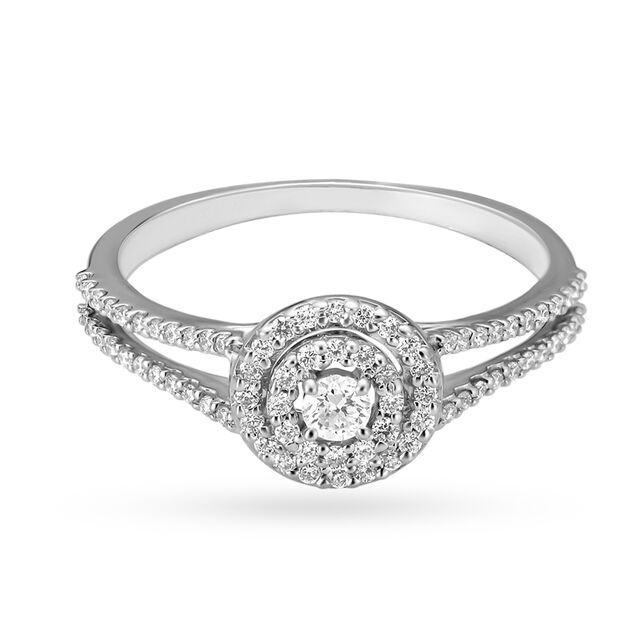 Charming Halo Diamond Finger Ring image number null