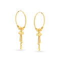 Sophisticated 18 Karat Yellow Gold Hoop Earrings,,hi-res image number null