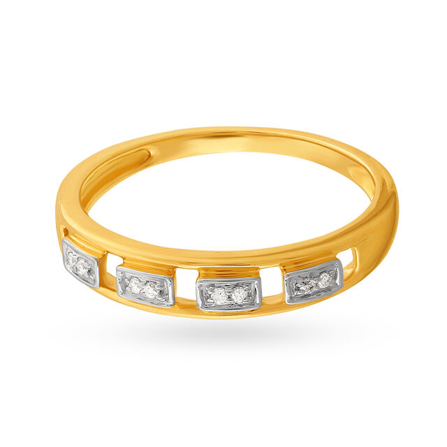 Timeless 18 Karat Yellow Gold And Diamond Finger Ring,,hi-res image number null