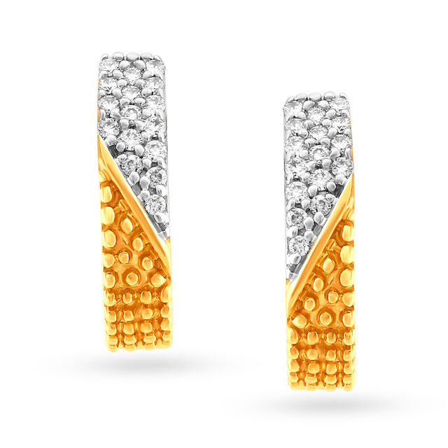 Glistening Raindrop Diamond Hoop Earrings,,hi-res image number null