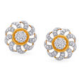 Sparkling Floral Diamond Stud Earrings,,hi-res image number null