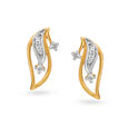 Charming Leaf Pattern Diamond Pendant And Earrings Set,,hi-res image number null