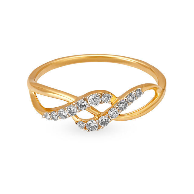 Elegant Swirling Diamond Ring,,hi-res image number null