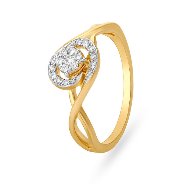 Gorgeous 18 Karat Gold Swirling Pattern Ring,,hi-res image number null