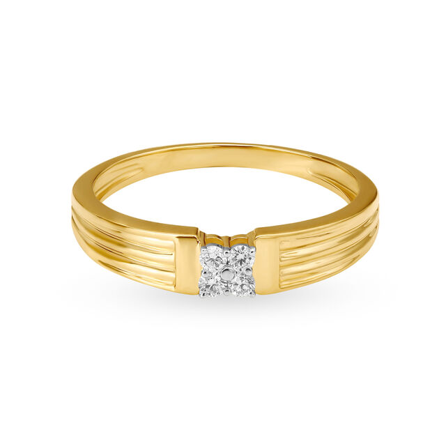 Sublime 18 Karat Yellow Gold And Diamond Finger Ring,,hi-res image number null