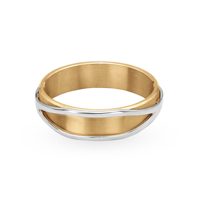 Contemporary Yellow and White Gold Ring for Men,,hi-res image number null