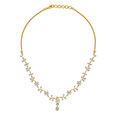 Arresting Yellow Gold And Diamond Floral Necklace,,hi-res image number null