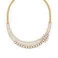 Flourishing Yellow And Rose Gold And Diamond Floral Necklace,,hi-res image number null