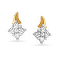 Dainty Modern Gold Stud Earrings image number null