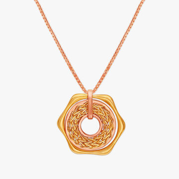 Eclectic Geometric Pendant with Chain