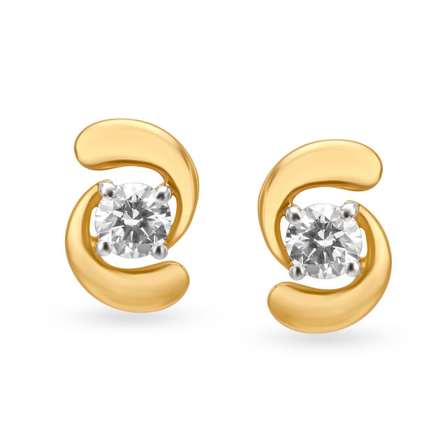 Chic Diamond Stud Earrings,,hi-res image number null