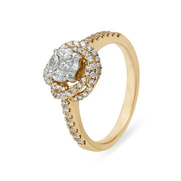 Stunning Dual Gold And Diamond Finger Ring