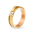 Classic 18 Karat Gold and Diamond Finger Ring,,hi-res image number null