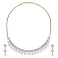 Bedazzling Gold and Diamond Necklace Set image number null