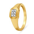 Stately Gold and Diamond Finger Ring for Men,,hi-res image number null