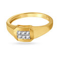 Stately Gold and Diamond Finger Ring for Men,,hi-res image number null