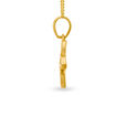 Dainty Dazzling Floral Diamond Gold Pendant,,hi-res image number null