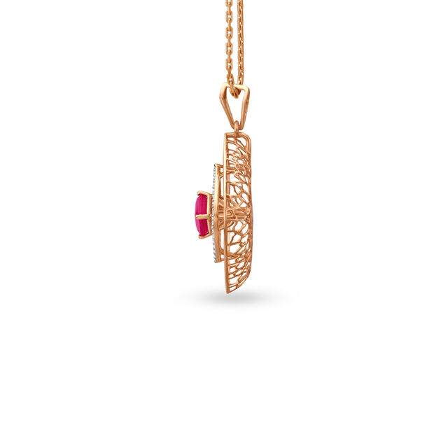 Surreal Rose Gold and Diamond Pendant,,hi-res image number null