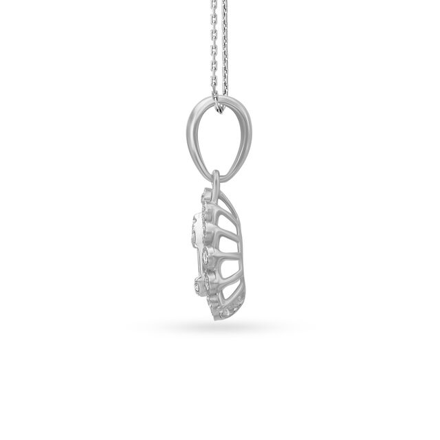 Stunning White Gold and Diamond Pendant,,hi-res image number null