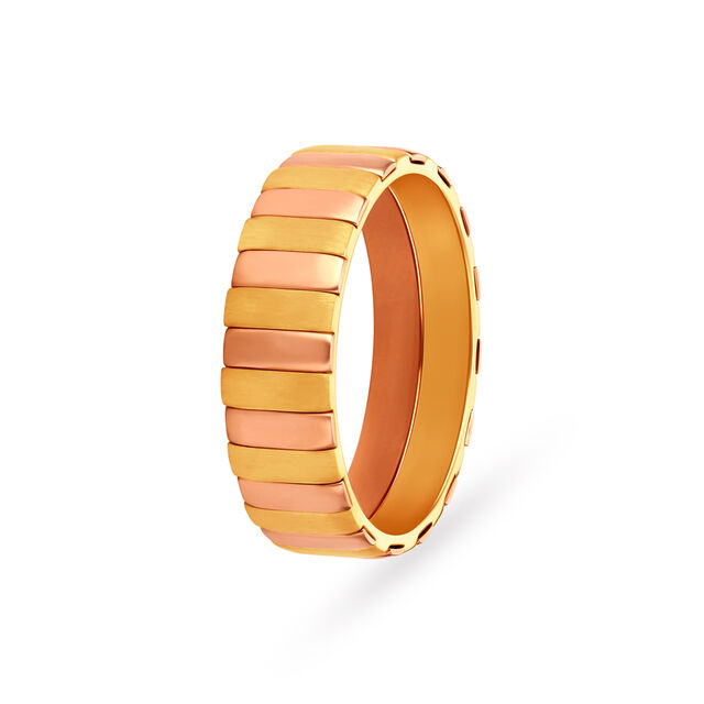 Striking Dual Stone Ring in Yellow and Rose Gold for Men,,hi-res image number null