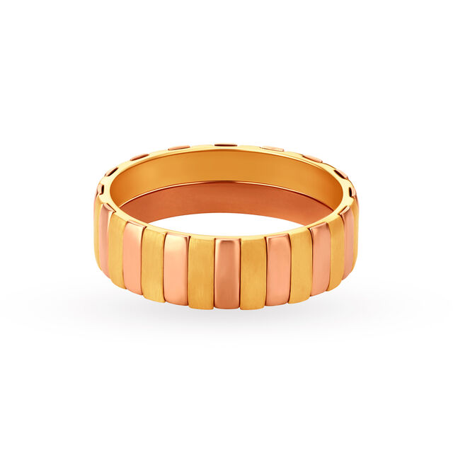 Striking Dual Stone Ring in Yellow and Rose Gold for Men,,hi-res image number null