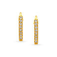 Modish Hoop Earrings with Un-cut Diamonds,,hi-res image number null