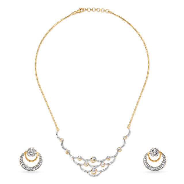 Ethereal Cascade Diamond Necklace Set,,hi-res image number null