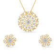 Intricate Diamond Pendant Set in a Floral Pattern,,hi-res image number null