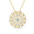 Intricate Diamond Pendant Set in a Floral Pattern,,hi-res image number null