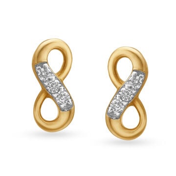 Heavenly Contemporary Diamond Stud Earrings