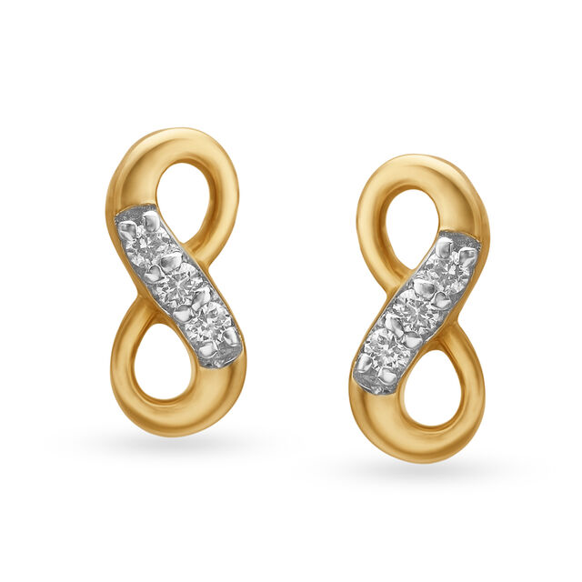 Heavenly Contemporary Diamond Stud Earrings,,hi-res image number null