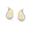 Elegant Eternity Swan Diamond Stud Earrings,,hi-res image number null