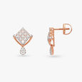 Modern Allure Diamond Drop Earrings image number null