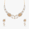 Blooming Glaze Diamond Necklace Set,,hi-res image number null