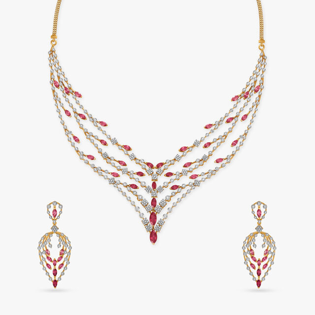 Mystic Beauty Diamond and Tourmaline Necklace Set,,hi-res image number null