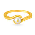 Pristine Pearl Gold Finger Ring,,hi-res image number null
