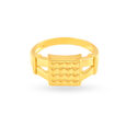 Impressive 22 Karat Yellow Gold Spiked Square Finger Ring,,hi-res image number null