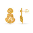 Artistic Gold Jharokha Shape Drop Earrings image number null