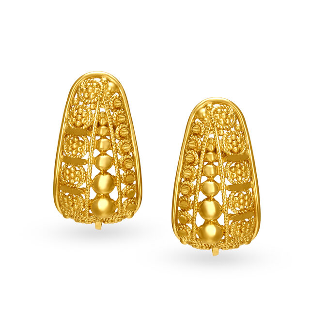 Stately Gold Stud Earrings,,hi-res image number null