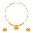 Magnificent Gold Necklace and Earrings Set,,hi-res image number null