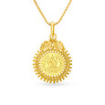 Devotional Gold Lakshmi Kasu Pendant,,hi-res image number null
