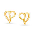 Petite 22 Karat Yellow Gold Heart Studs,,hi-res image number null